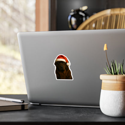 Santa Paws Newfie Vinyl Decal