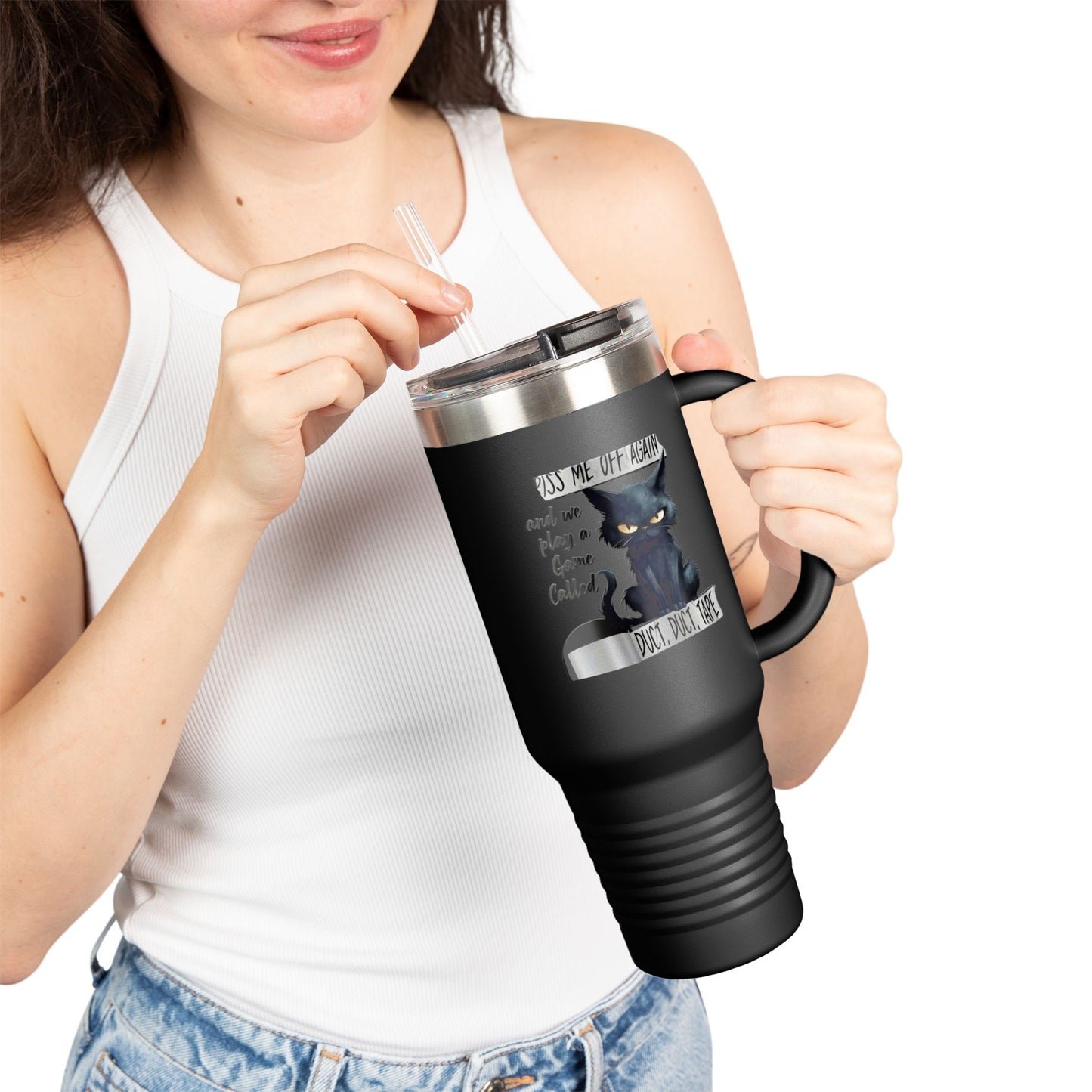 Duct, Duct, Tape Insulated Travel Mug