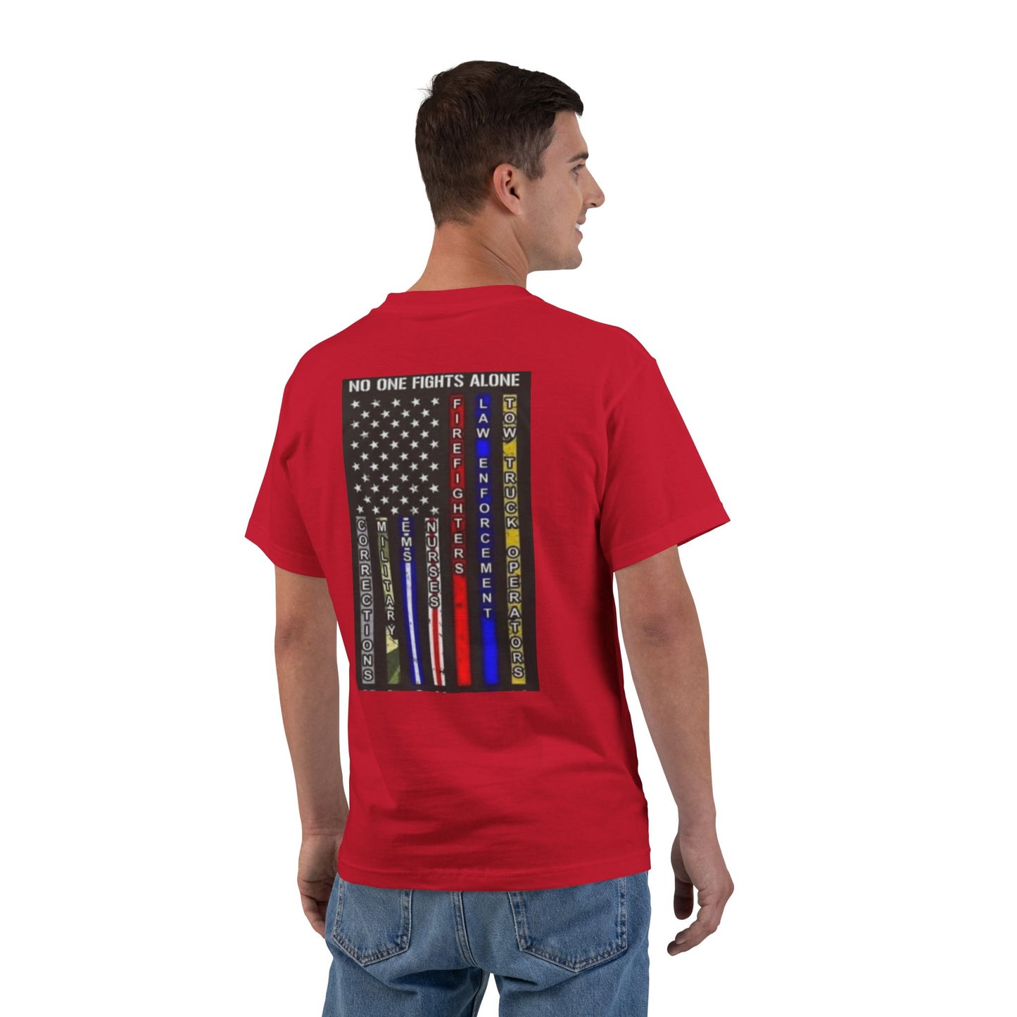 No One Fights Alone Men's Short-Sleeve Crewneck Tee