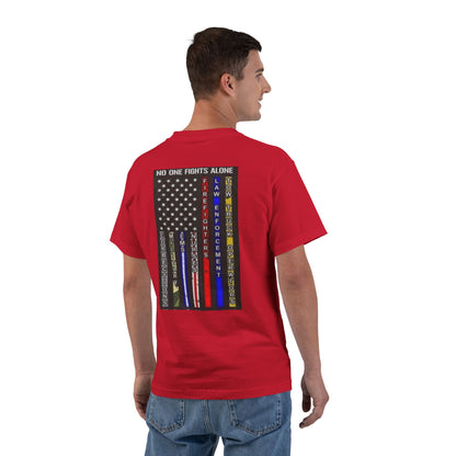 No One Fights Alone Men's Short-Sleeve Crewneck Tee