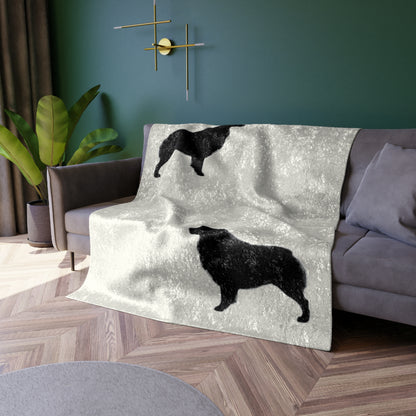 Aussie Silhouette Crushed Velvet Blanket