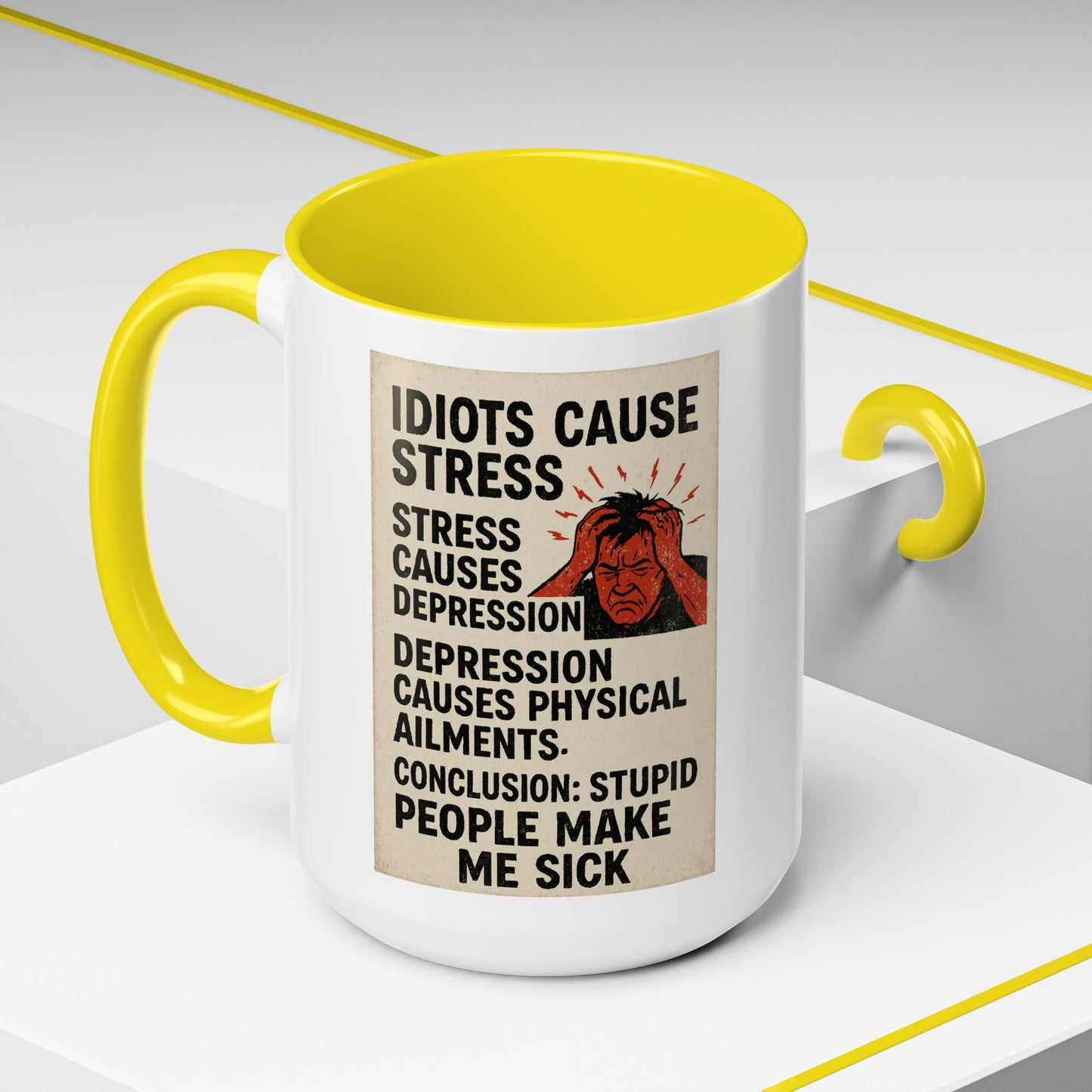 Stupid People 2-Tone Coffee Mug