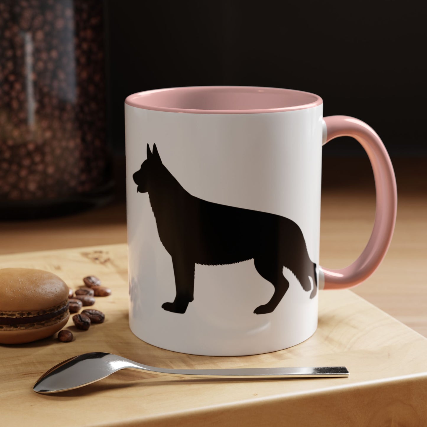 German Shepherd Silhouette 2-Tone Coffee Mug