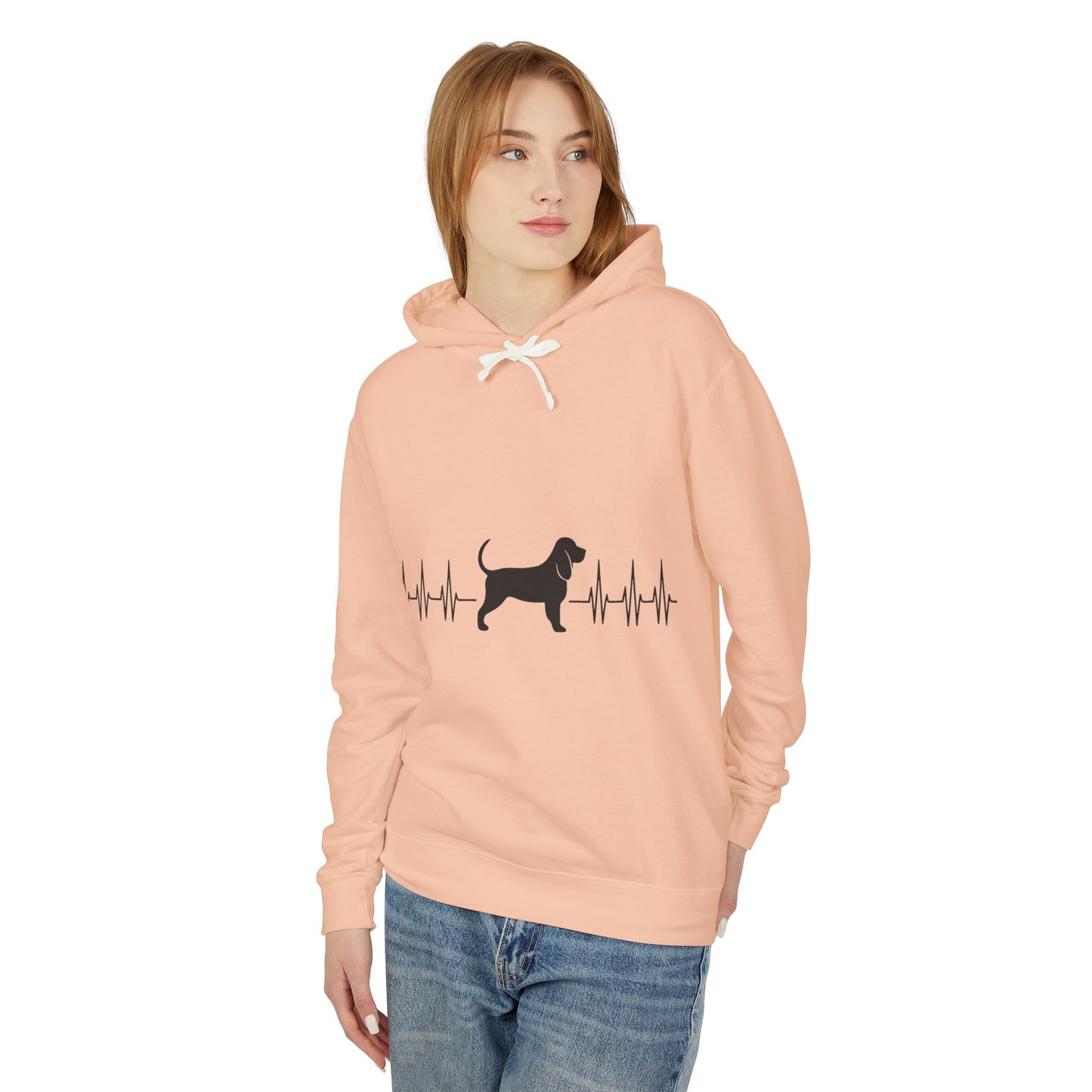 My Heart Beats For Bloodhounds Unisex Lightweight Hoodie