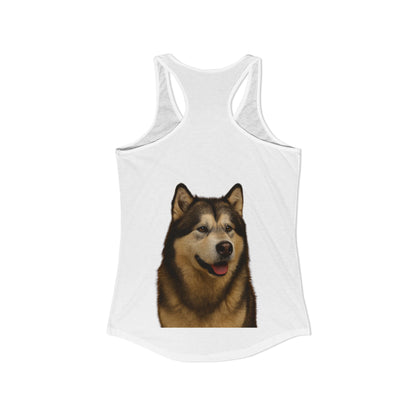 Malamute Head Women's Racerback Tank