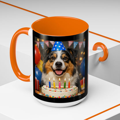Birthday Buddy Aussie 2-Tone Coffee Mug