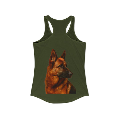 German Shepherd Head Women's Racerback Tank