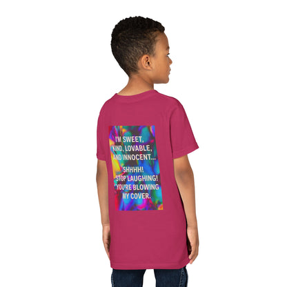 Blowing My Cover Youth Unisex Short Sleeve Crewneck Tee