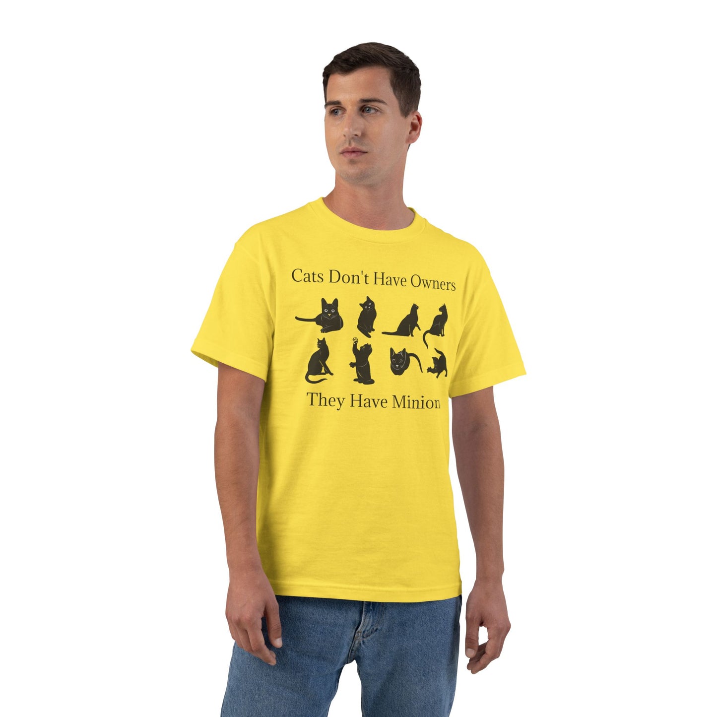 Cat Minions Men's Short-Sleeve Crewneck Tee