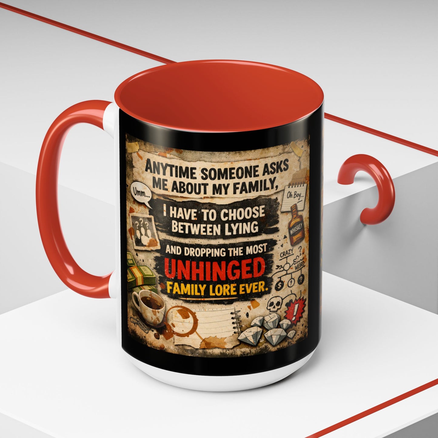 Unhinged Family 2-Tone Coffee Mug