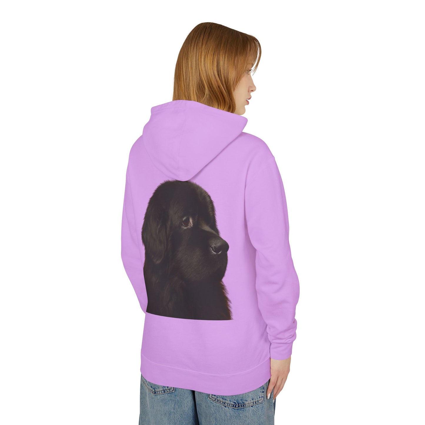 Newfie Head Unisex Lightweight Hoodie