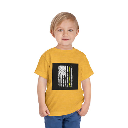 Thin Yellow Line Toddler Unisex Short Sleeve Crewneck Tee