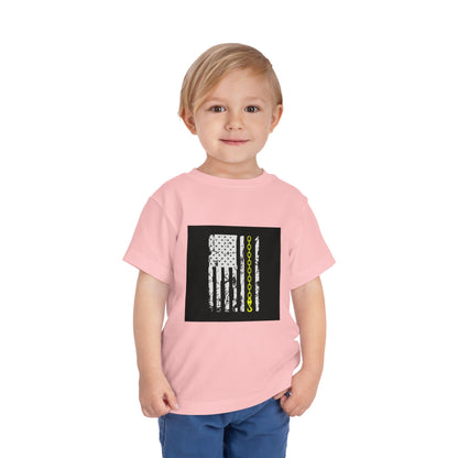Thin Yellow Line Toddler Unisex Short Sleeve Crewneck Tee