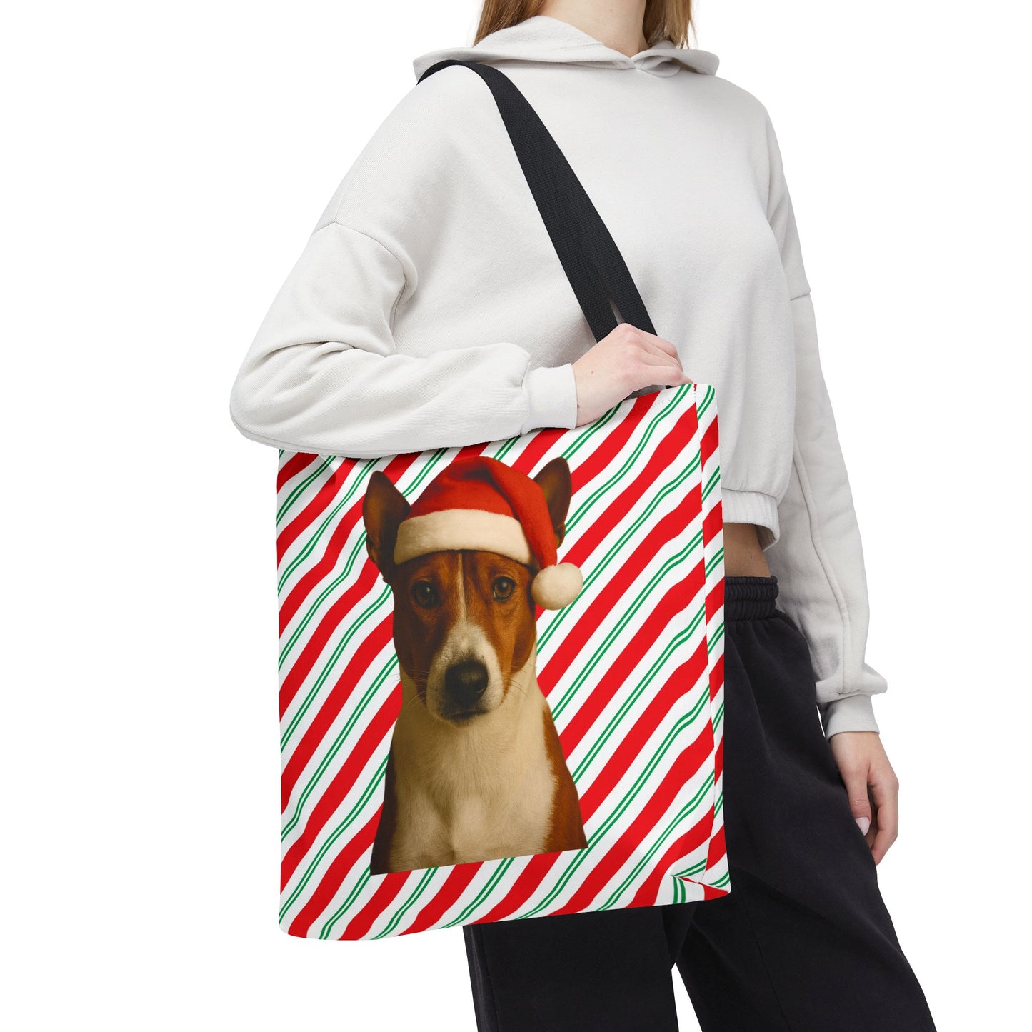 Santa Paws Basenji Tote Bag