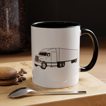 Semi Truck 2-Tone Coffee Mug