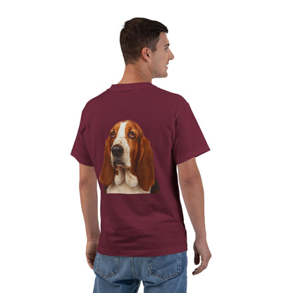 Basset Head Men's Short-Sleeve Crewneck Tee