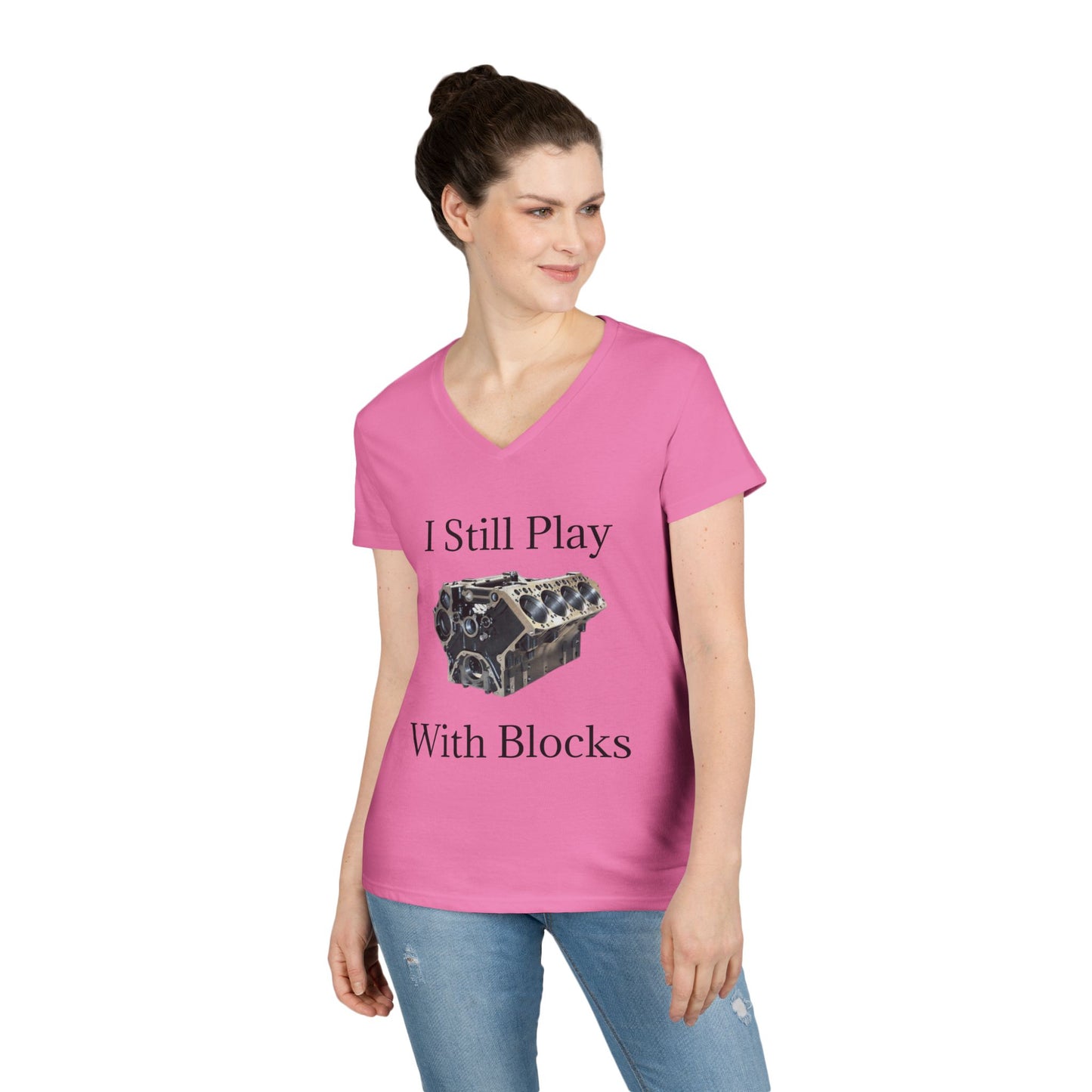Play With Blocks Women's V-Neck T-Shirt