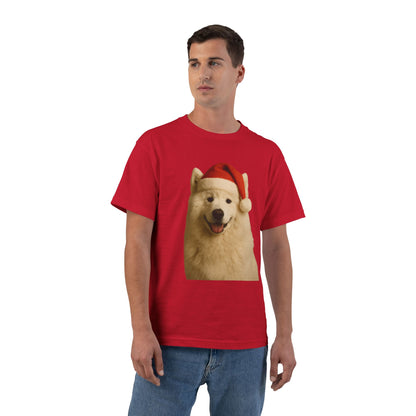 Santa Paws Samoyed Men's Short-Sleeve Crewneck Tee