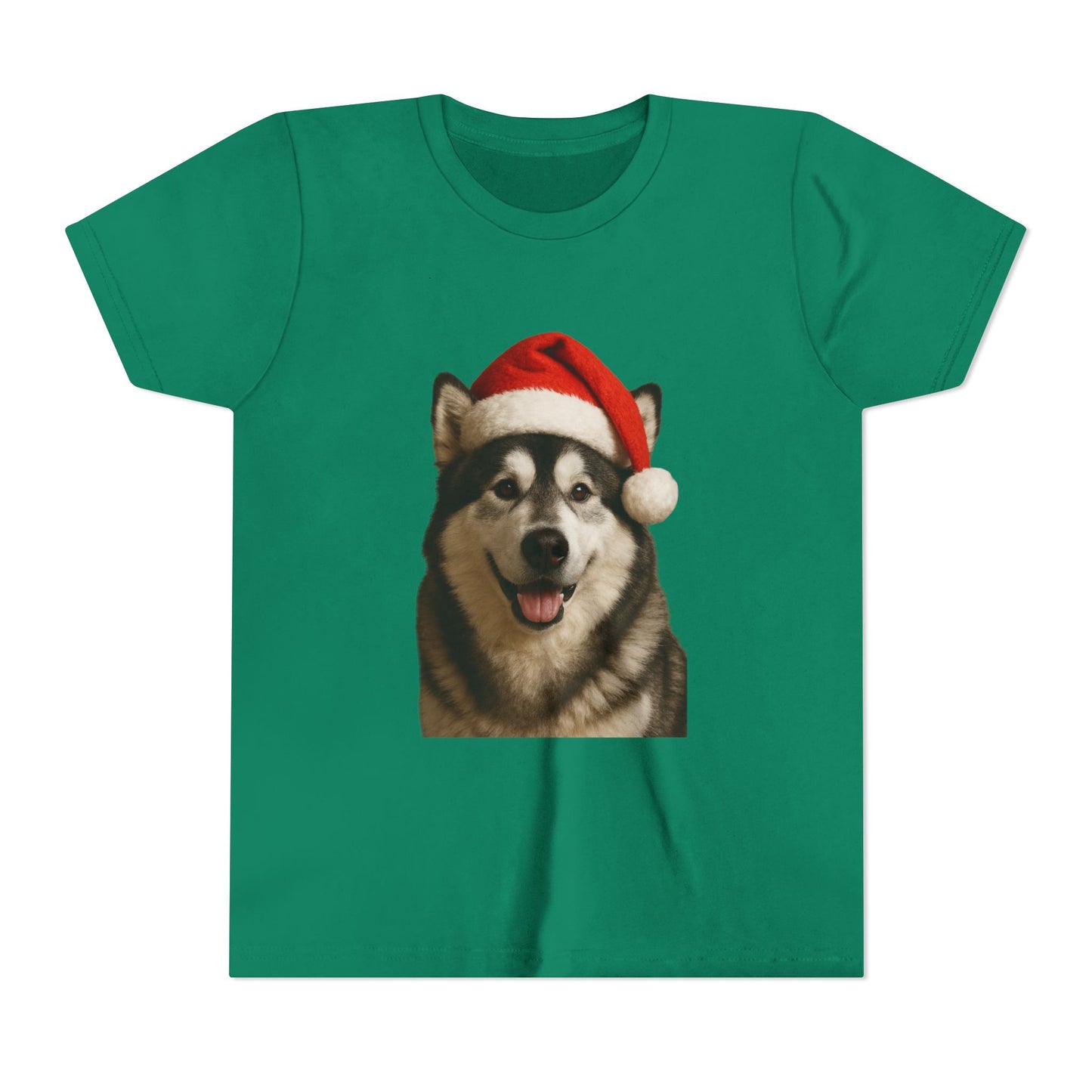 Santa Paws Malamute Youth Unisex Short Sleeve Crewneck Tee