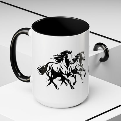 Horsin' Around 2-Tone Coffee Mug