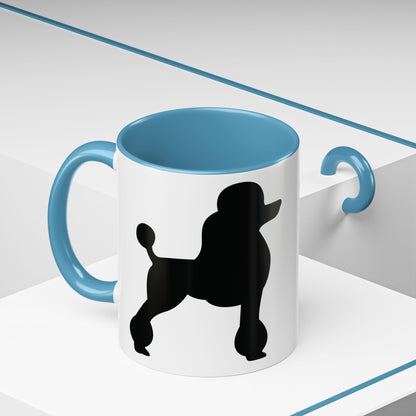 Poodle Silhouette 2-Tone Coffee Mug