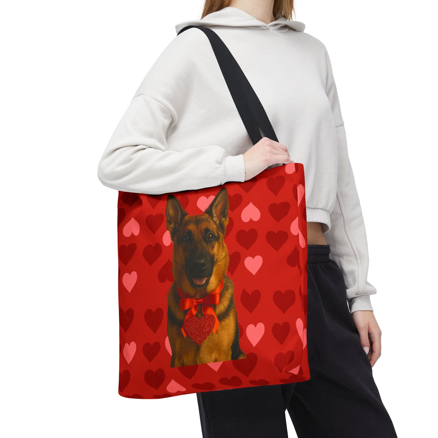 Cupid's Companion German Shepherd Tote Bag