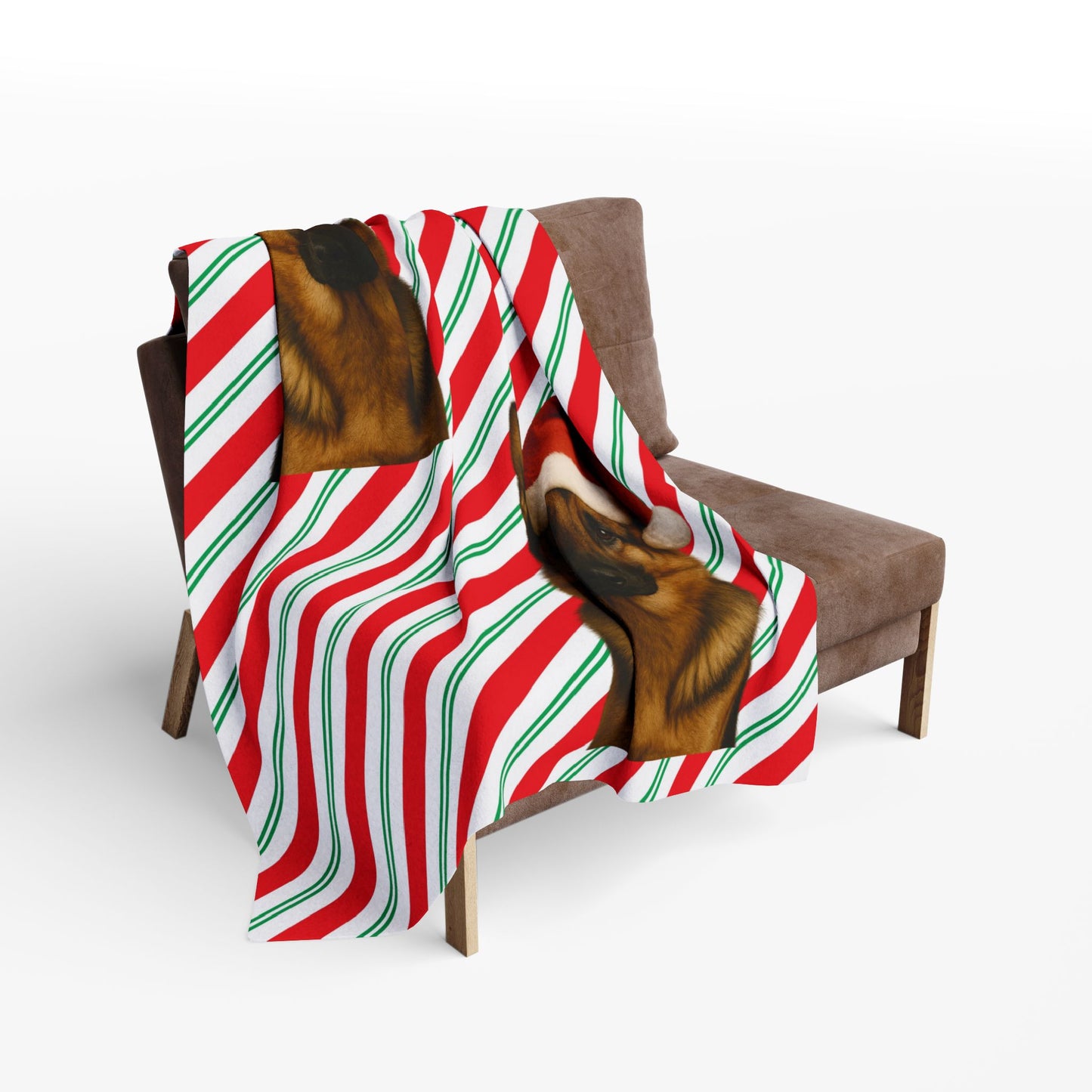 Santa Paws German Shepherd Arctic Fleece Blanket