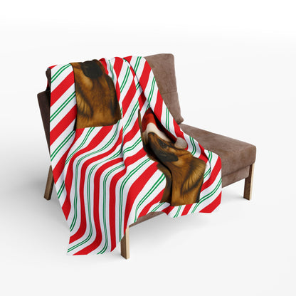 Santa Paws German Shepherd Arctic Fleece Blanket