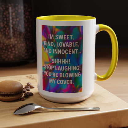 Blowing My Cover 2-Tone Coffee Mug