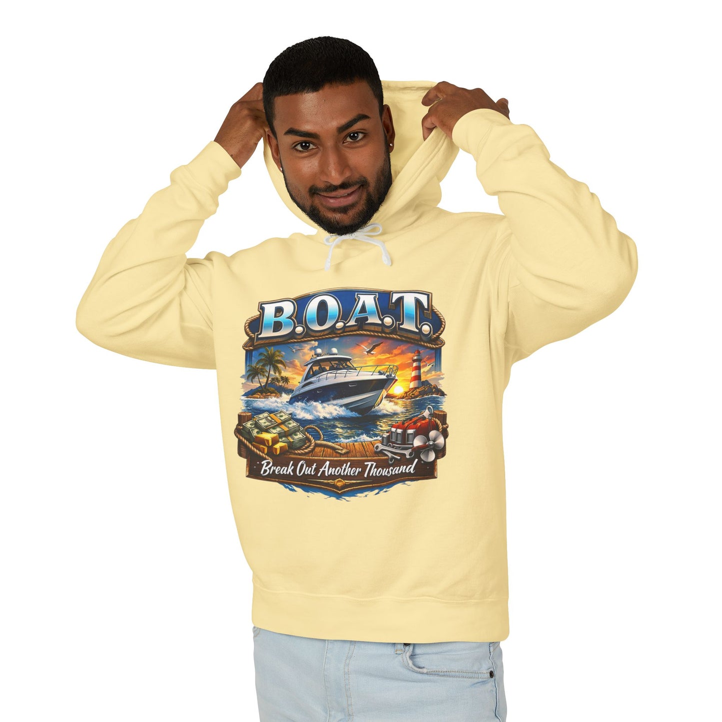 B.O.A.T. Unisex Lightweight Hoodie