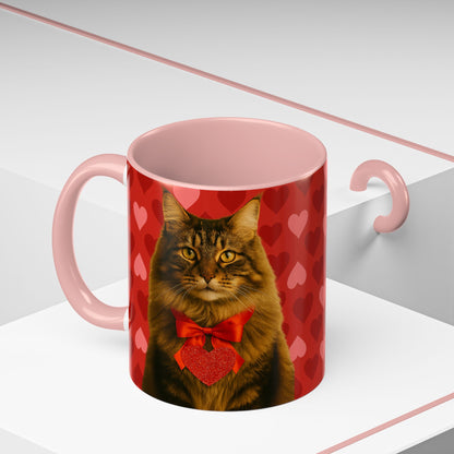Cupid's Companion Cat 2-Tone Coffee Mug