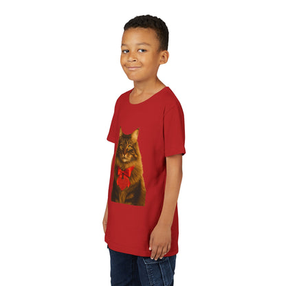 Cupid's Companion Cat Youth Unisex Short Sleeve Crewneck Tee