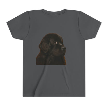 Newfie Head Youth Unisex Short Sleeve Crewneck Tee