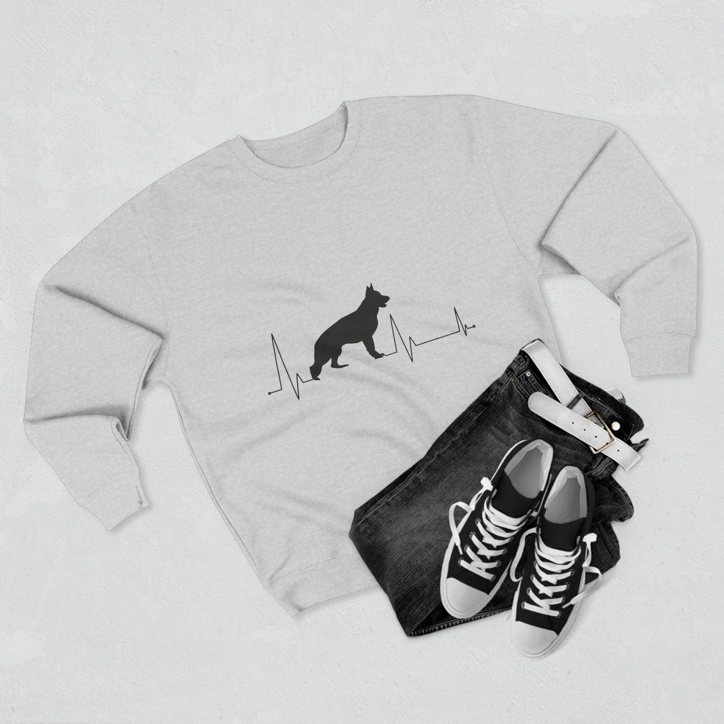 My Heart Beats For German Shepherds Unisex Crewneck Sweatshirt
