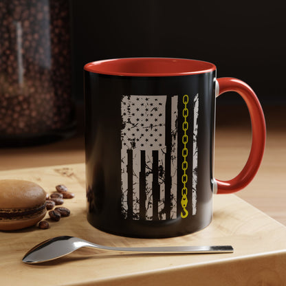 Thin Yellow Line 2-Tone Coffee Mug