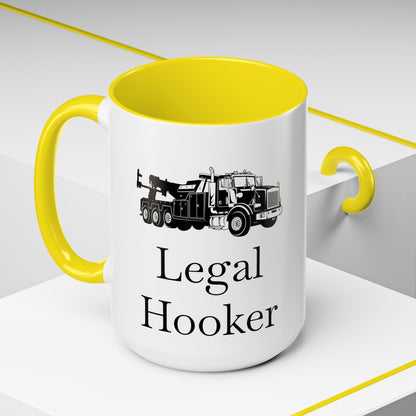 Legal H**ker Heavy Tow Truck 2-Tone Coffee Mug