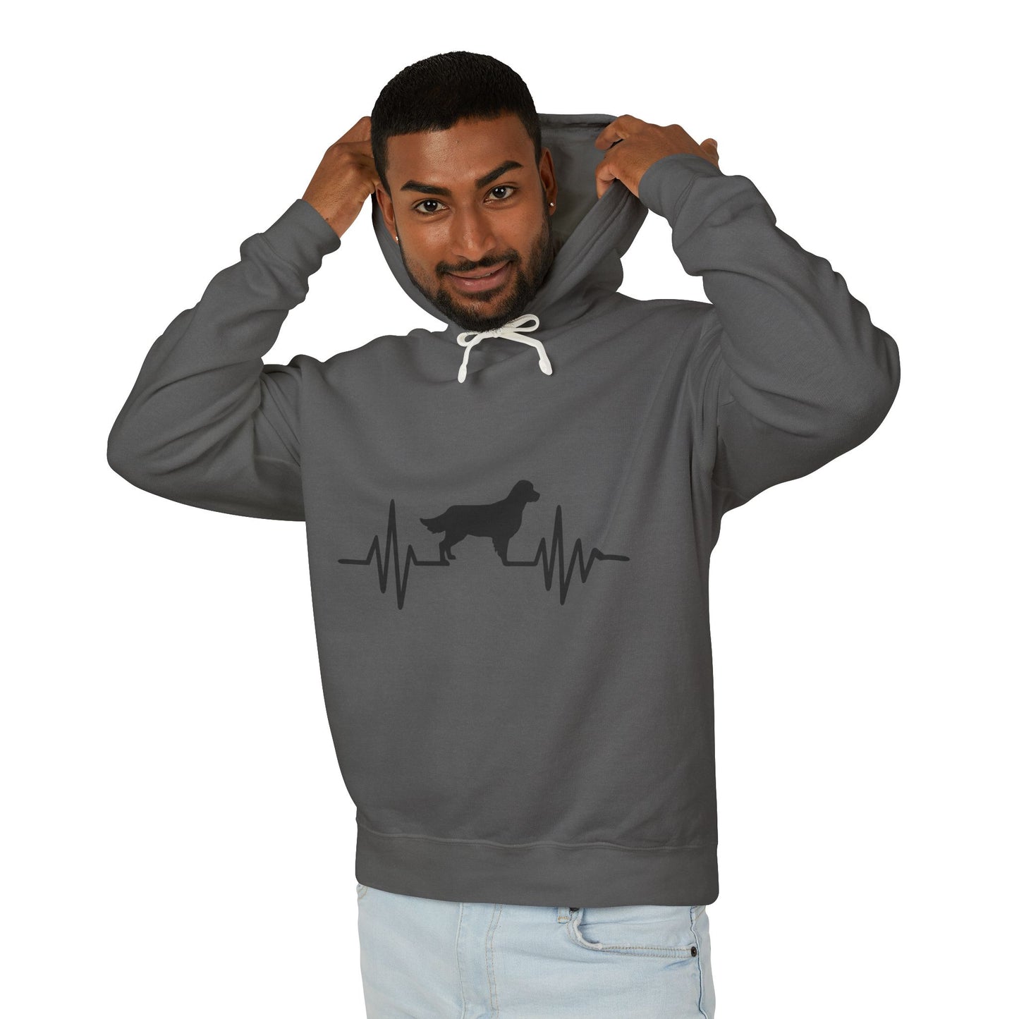 My Heart Beats For Goldens Unisex Lightweight Hoodie