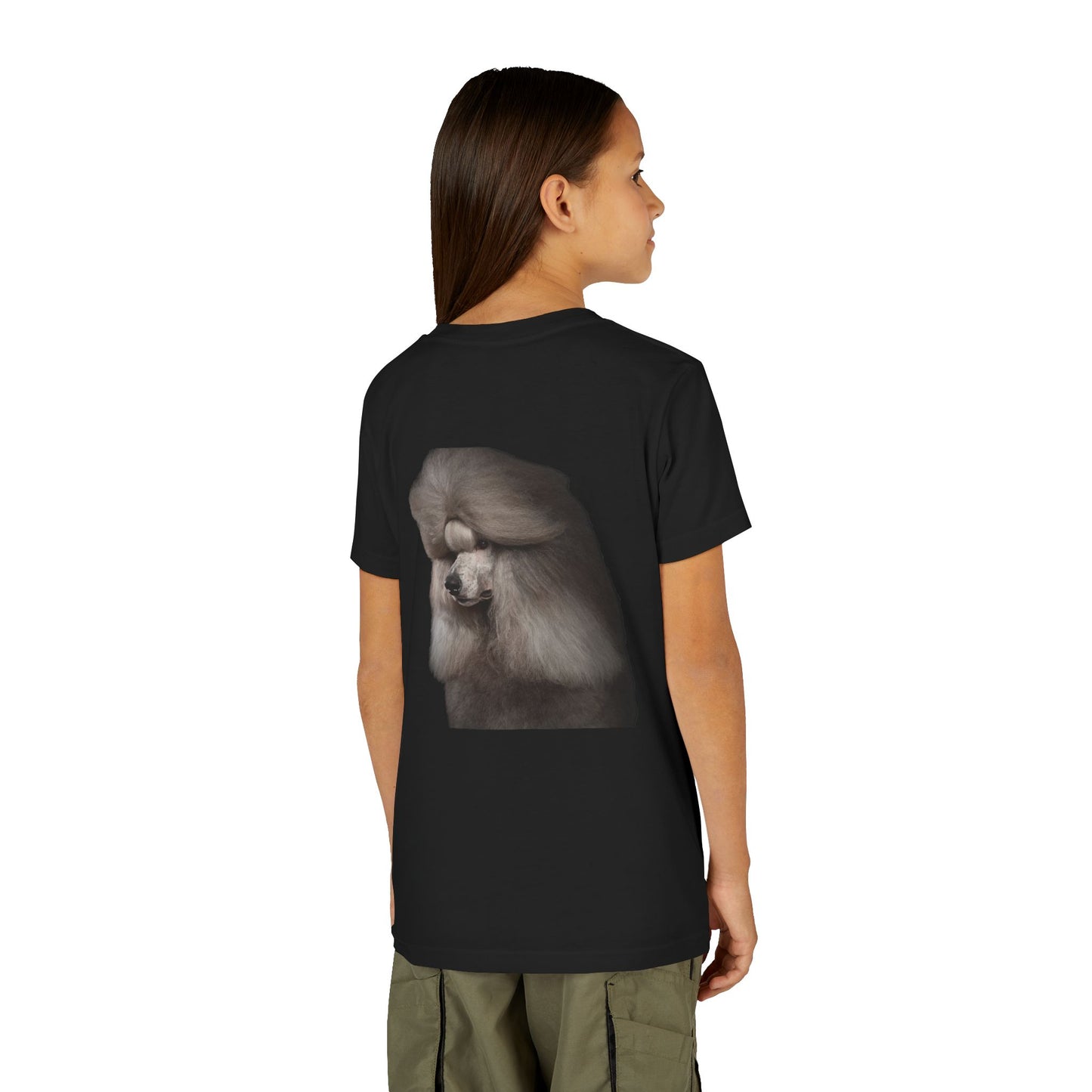 Poodle Head Youth Unisex Short Sleeve Crewneck Tee