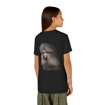 Poodle Head Youth Unisex Short Sleeve Crewneck Tee