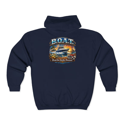 B.O.A.T. Unisex Full Zip Hoodie
