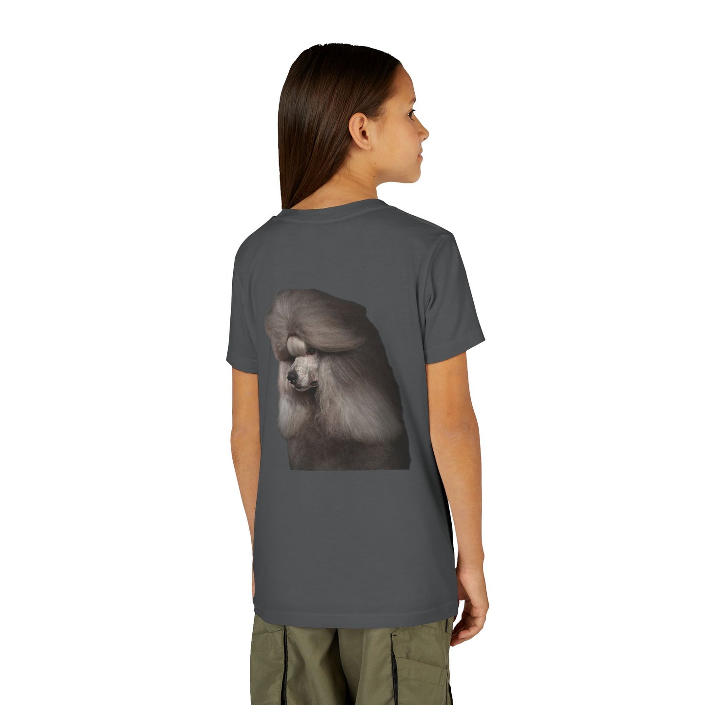 Poodle Head Youth Unisex Short Sleeve Crewneck Tee
