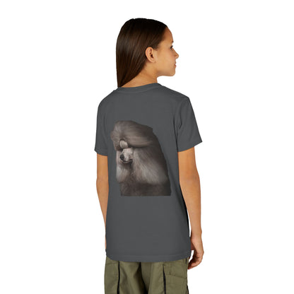 Poodle Head Youth Unisex Short Sleeve Crewneck Tee