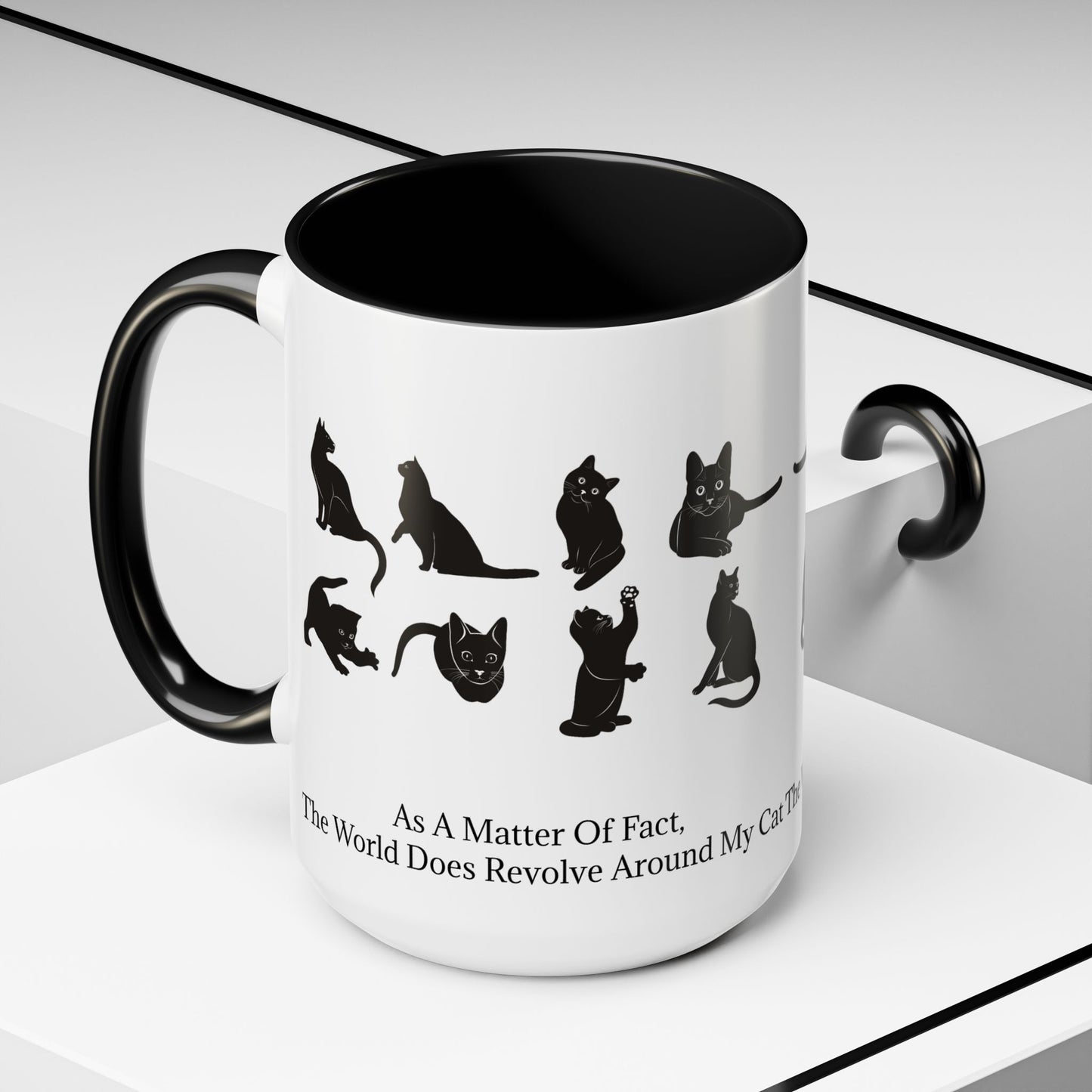 Matter Of Fact Cat 2-Tone Coffee Mug