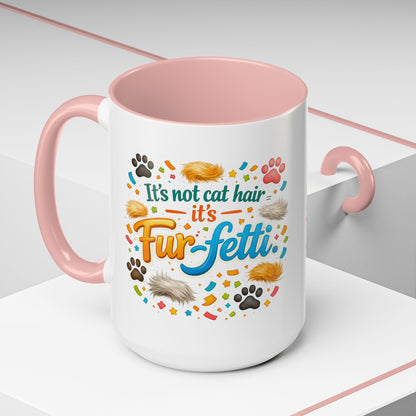 Fur-Fetti Cat 2-Tone Coffee Mug