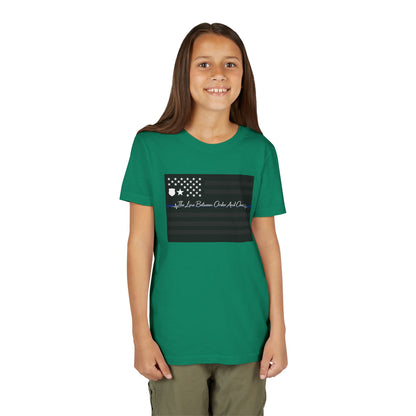 Thin Blue Line Youth Unisex Short Sleeve Crewneck Tee