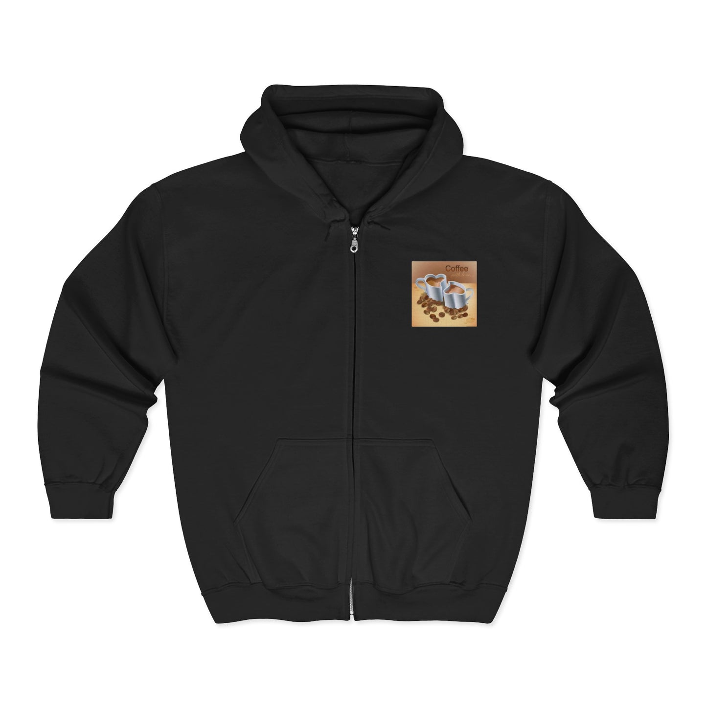 Coffee With Love Unisex Full Zip Hoodie