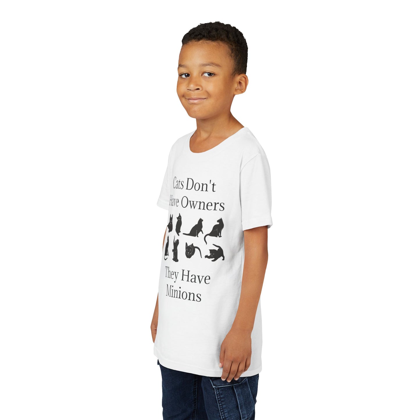 Cat Minions Youth Unisex Short Sleeve Crewneck Tee