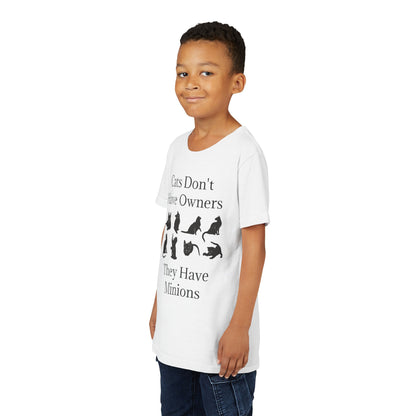 Cat Minions Youth Unisex Short Sleeve Crewneck Tee