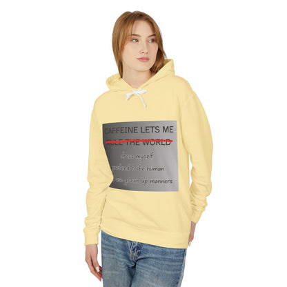 Caffiene Lets Me Unisex Lightweight Hoodie
