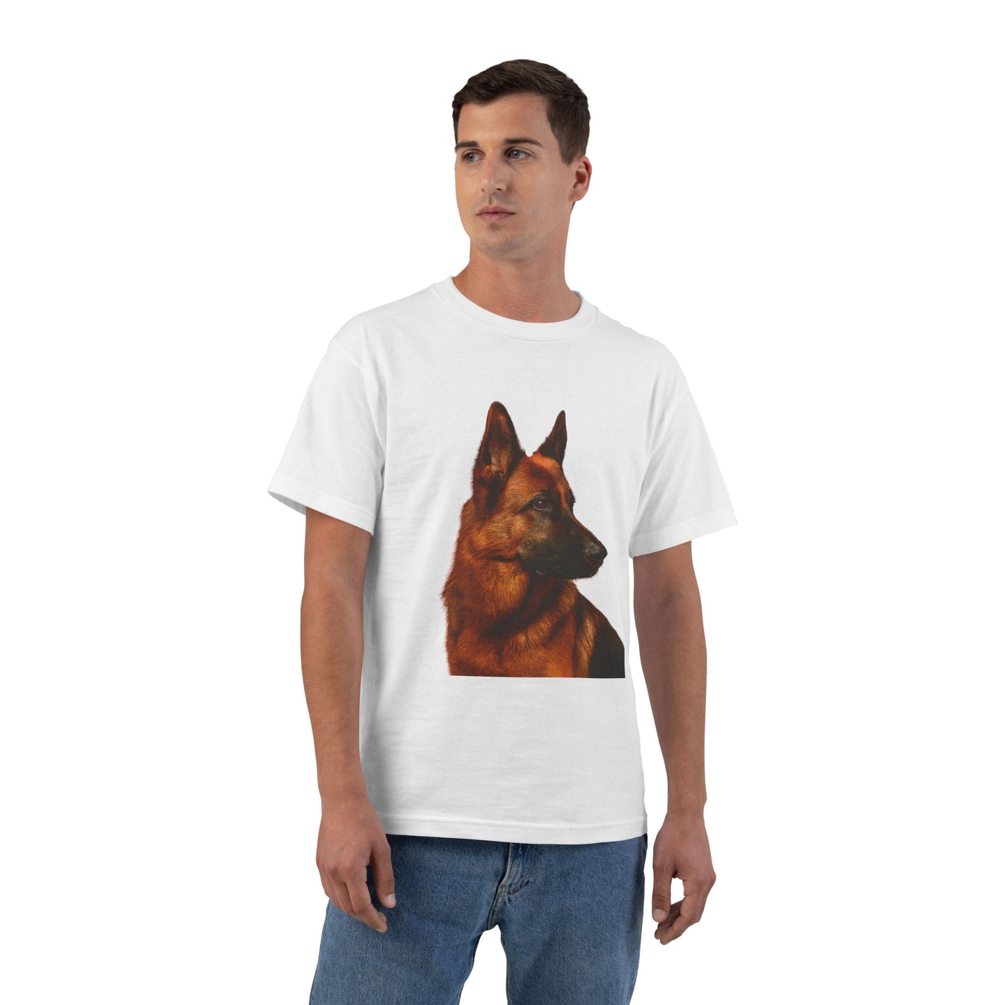 German Shepherd Head Men's Short-Sleeve Crewneck Tee